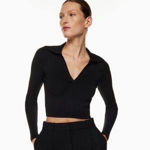 New without tags - Aritzia Babaton sculpt knit polo longsleeve